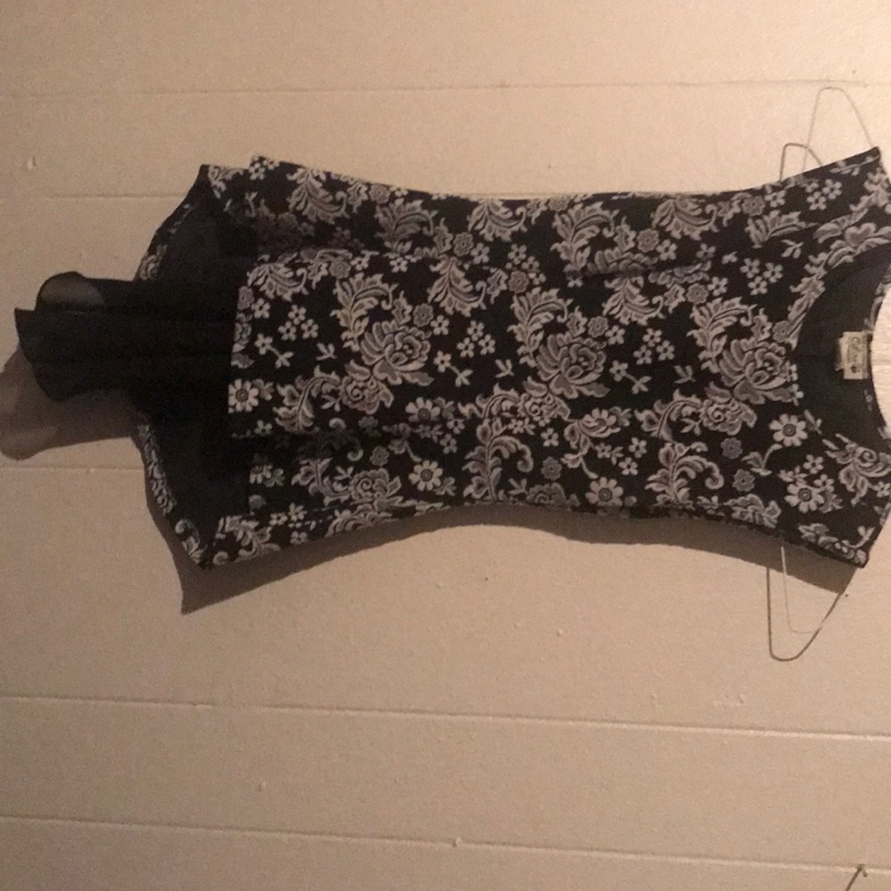 A black and white blouse